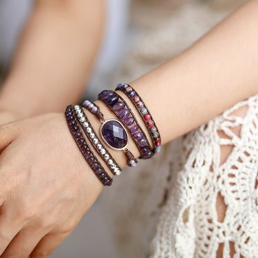 Flowing Light Fluorite Wrap Bracelet